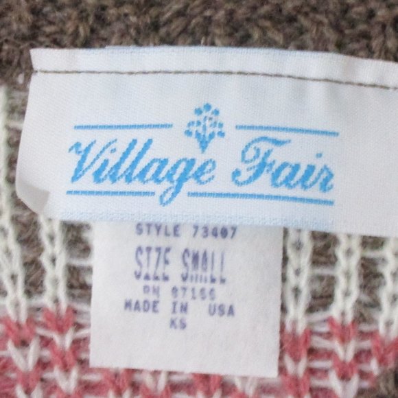 Village Fair Vintage Tunic Sweater Size S - Picture 2 of 6